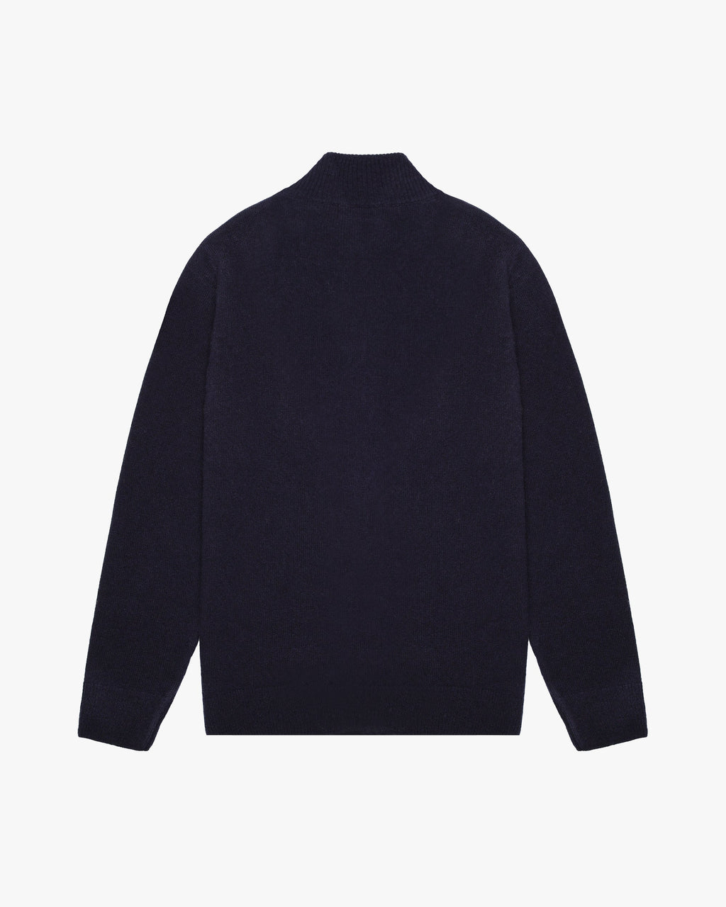 Lambswool FZ Knit Patch Quarter-Zip - Navy – Aquascutum Active