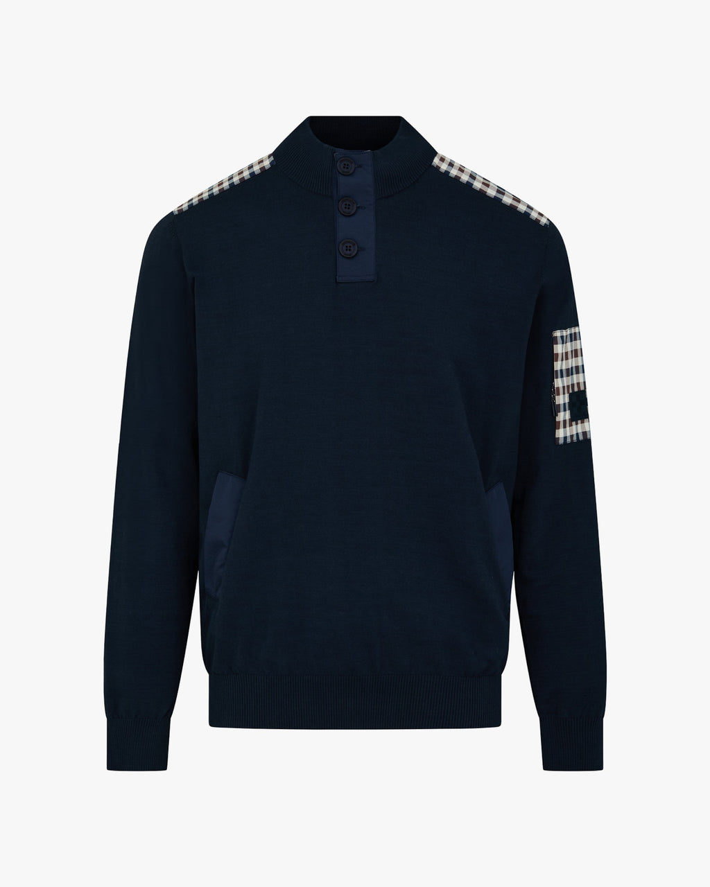 Lamina Pocket Mock Neck Quarter-Zip - Navy – Aquascutum Active