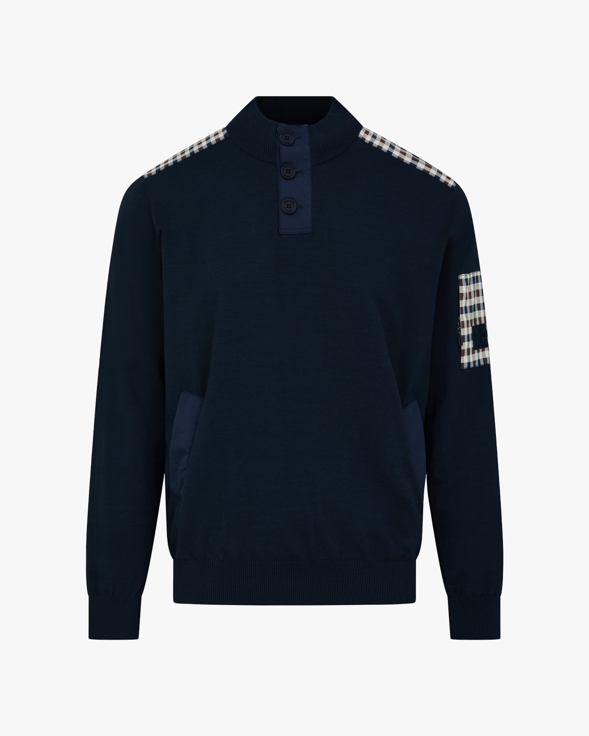 Lamina Pocket Mock Neck Quarter-Zip - Navy – Aquascutum Active