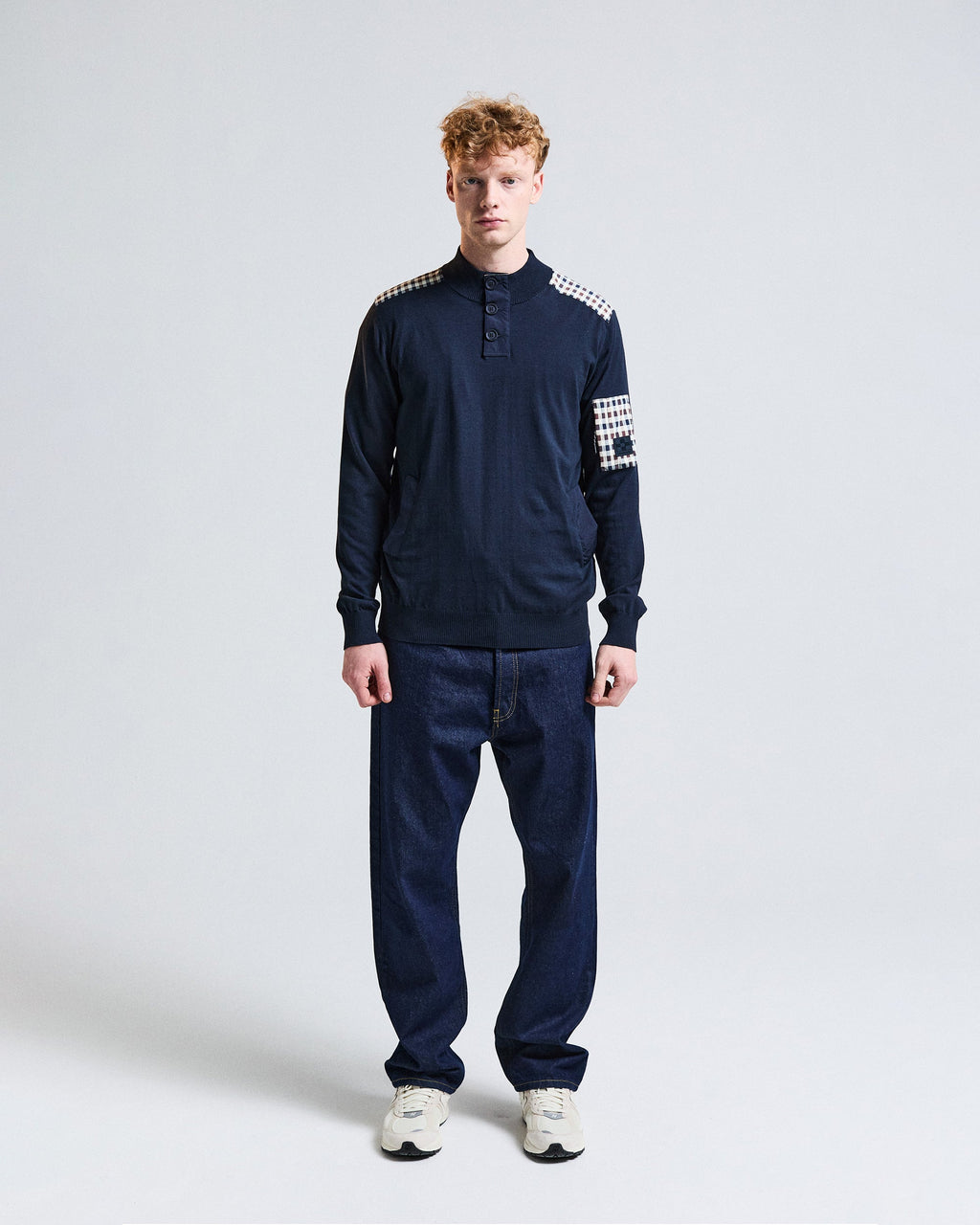 Lamina Pocket Mock Neck Quarter-Zip - Navy – Aquascutum Active
