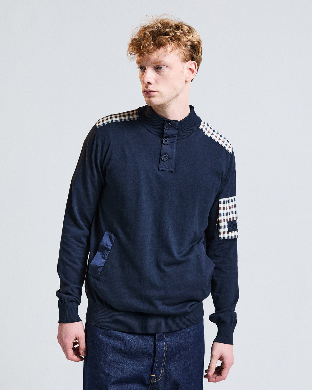 Lamina Pocket Mock Neck Quarter-Zip - Navy – Aquascutum Active