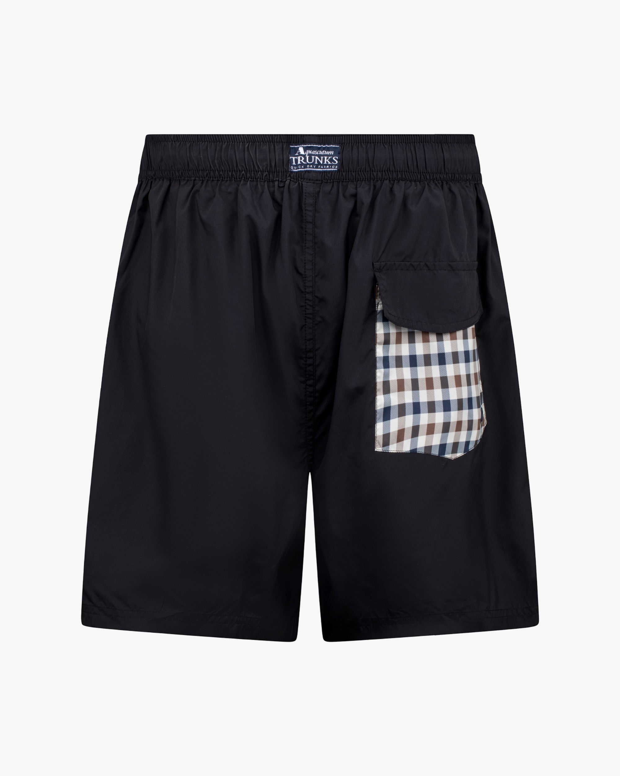 Club Check Pocket Beach Shorts - Black – Aquascutum Active