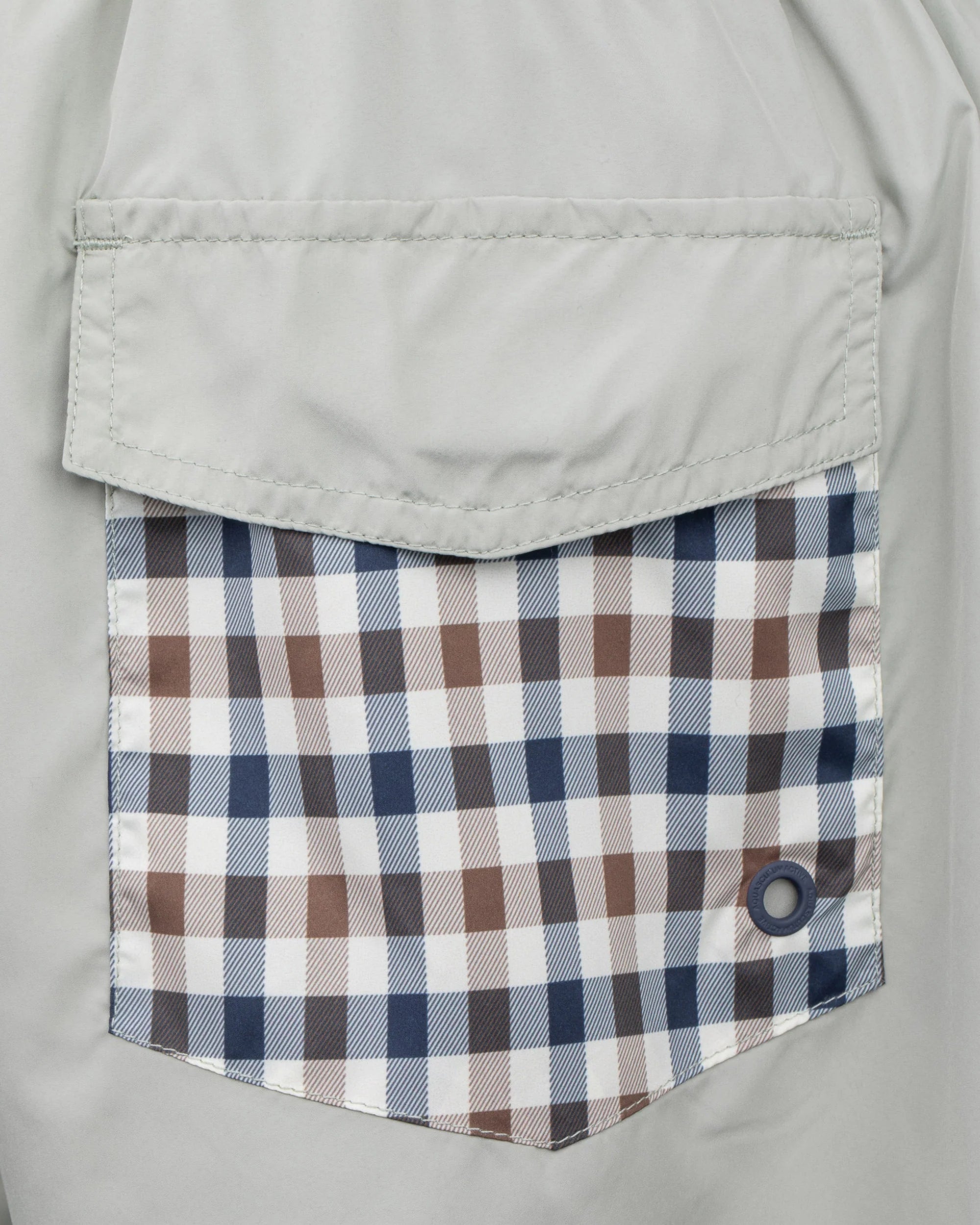 Club Check Pocket Beach Shorts - Sage Green